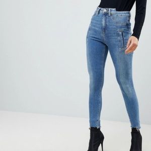 ASOS RIDLEY High Waist Skinny Jeans
